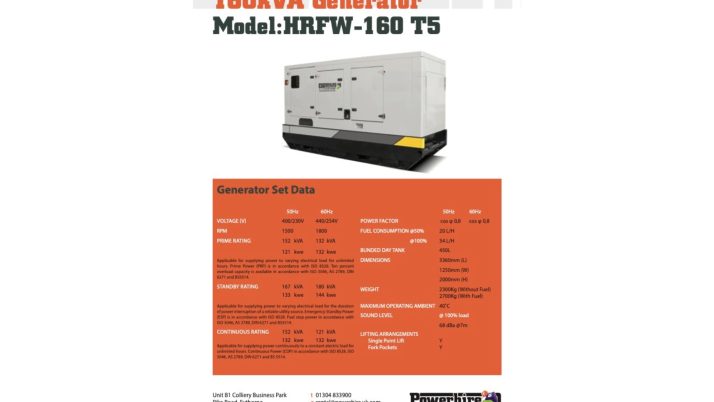 160kVA Generator Hire [Himoinsa-Iveco]