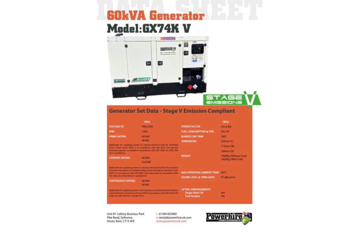 60kVA Generator Hire [Bruno]